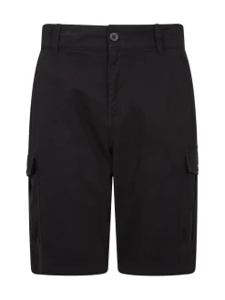 Noir - Mountain Warehouse Mens Lakeside 100% Cotton Cargo Shorts