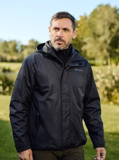 Noir - Mountain Warehouse Mens Fell 3-In-1 Veste résistante à l'eau