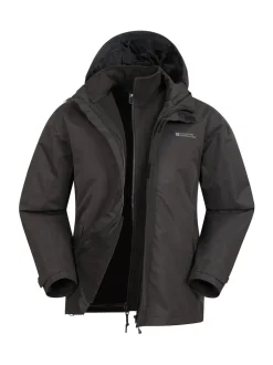 Noir - Mountain Warehouse Mens Fell 3-In-1 Veste résistante à l'eau