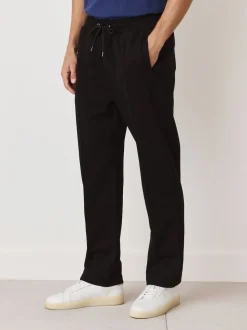 Noir - N. Premium Joggings doux au toucher Scuba Coupe ajustée Open