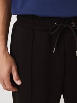 Noir - N. Premium Joggings doux au toucher Scuba Coupe ajustée Open