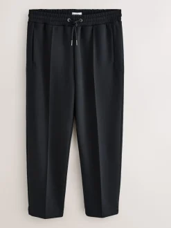 Noir - N. Premium Joggings doux au toucher Scuba Coupe ajustée Open