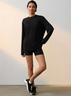 Noir - Nike haut décontracté Dri-FIT à manches longues