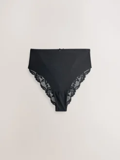 Noir - No VPL Lace Back Briefs 3 Pack