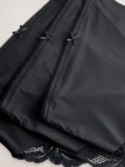 Noir - No VPL Lace Back Briefs 3 Pack