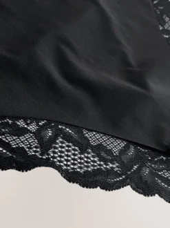 Noir - No VPL Lace Back Briefs 3 Pack