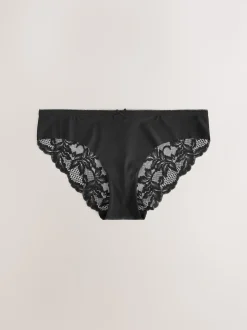 Noir - No VPL Lace Back Briefs 5 Pack