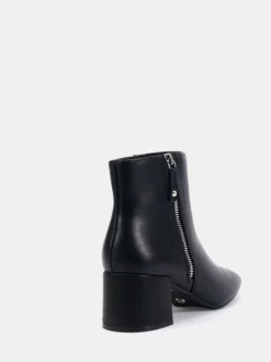 Noir - Novo Bottes Kate zippées à talons carrés et bout carré