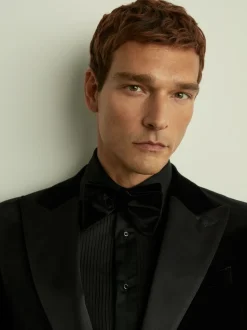 Noir - Nœud papillon Reiss Hike en velours