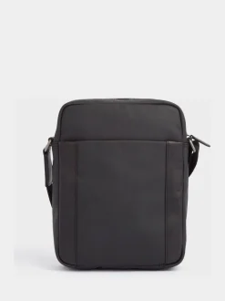 Noir - Osprey London The Small Grantham Besace Sac en toile cirée et cuir