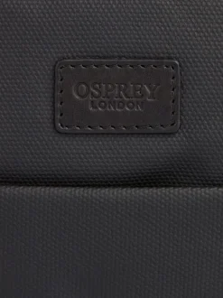 Noir - Osprey London The Small Grantham Besace Sac en toile cirée et cuir