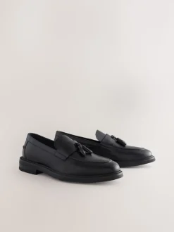 Noir - Pains de tassel en cuir