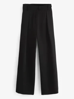 Noir - Pantalon ample à dos élastique