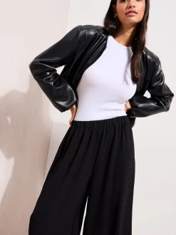 Noir - Pantalon ballon Friends Like These à taille élastique