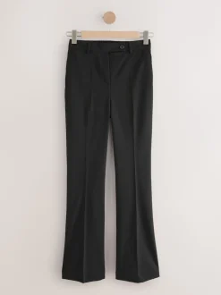 Noir - Pantalon bootcut habillé avec laine