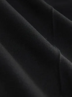 Noir - Pantalon bootcut habillé avec laine