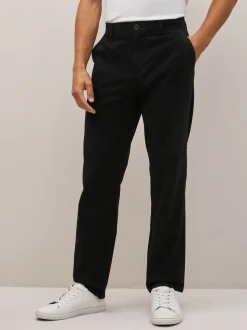 Noir - Pantalon chino droit 100% coton