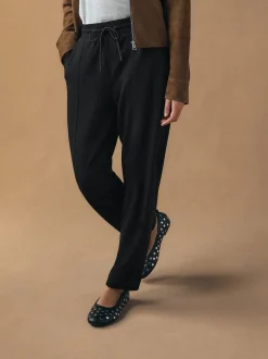 Noir - Pantalon de jogging fuselé en jersey