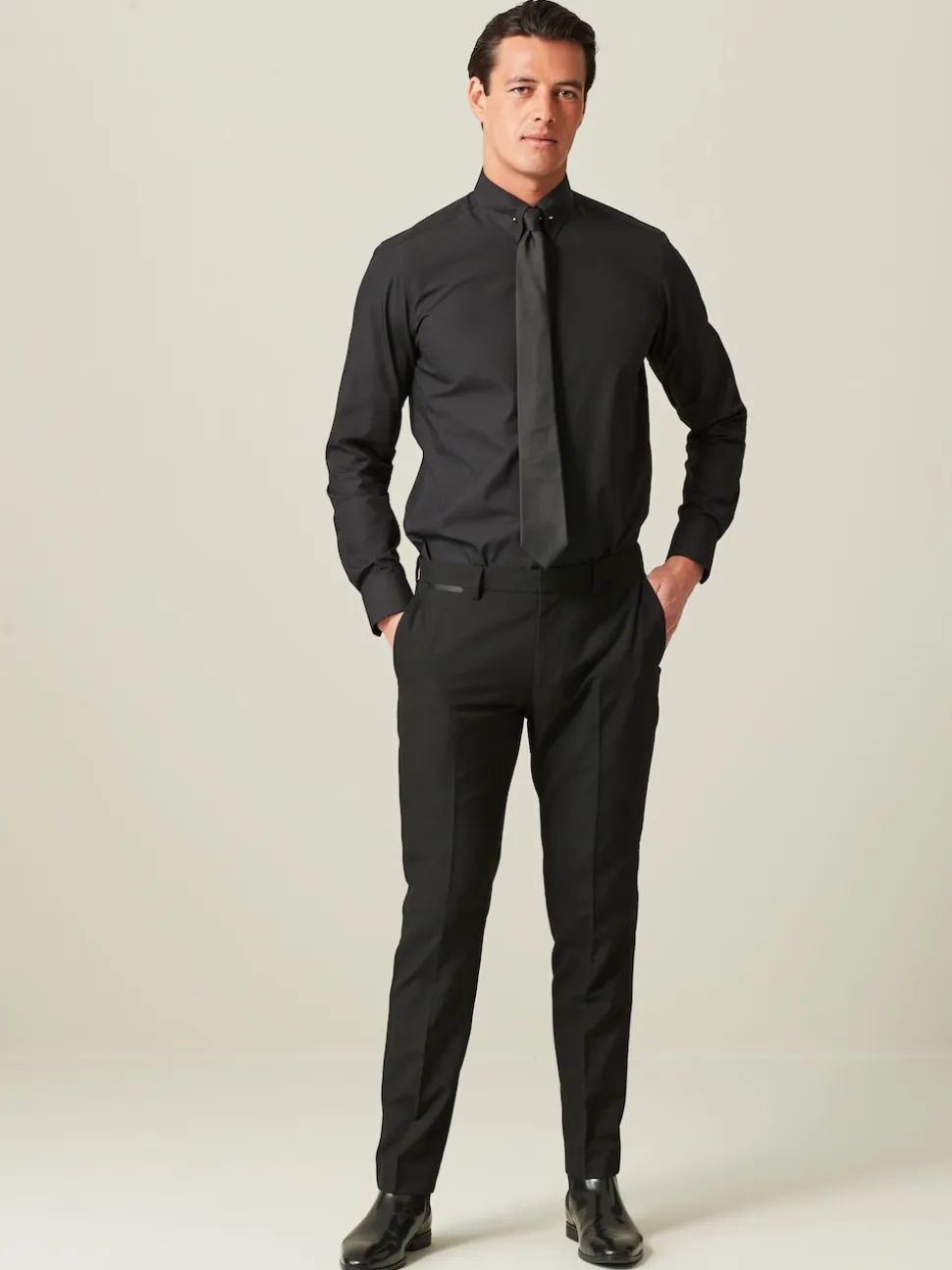 Noir - Pantalon de smoking skinny