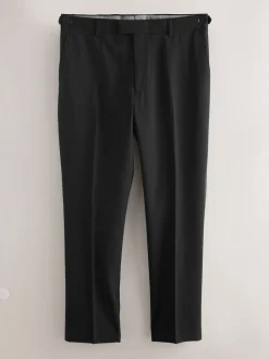 Noir - Pantalon de smoking en laine Marzotto Coupe classique avec bandes latérales