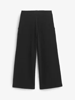 Noir - Pantalon en jersey à jambes larges (3-16ans)