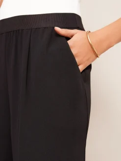 Noir - Pantalon Friends Like These à taille élastique