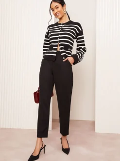 Noir - Pantalon habillé Friends Like These Coupe droite extensible