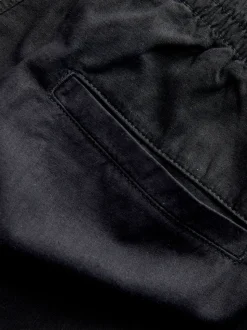 Noir - Pantalon élégant en lin et coton Blend