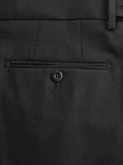 Noir - Pantalon élégant plissé coupe décontractée