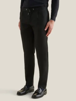 Noir - Pantalon Peckham Rye en flanelle à cordon de serrage