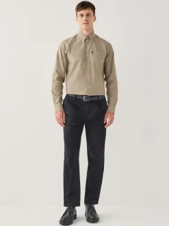 Noir - Pantalons chinos extensibles plissés simples
