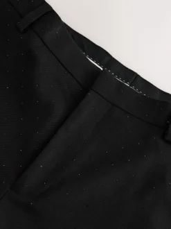 Noir - Pantalons Coupe ajustée sequin de costume