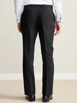 Noir - Pantalons de costume coupe ajustée Signature Nova Fides 100% laine italienne