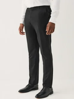 Noir - Pantalons de costume ajusté aux muscles Motionflex extensible