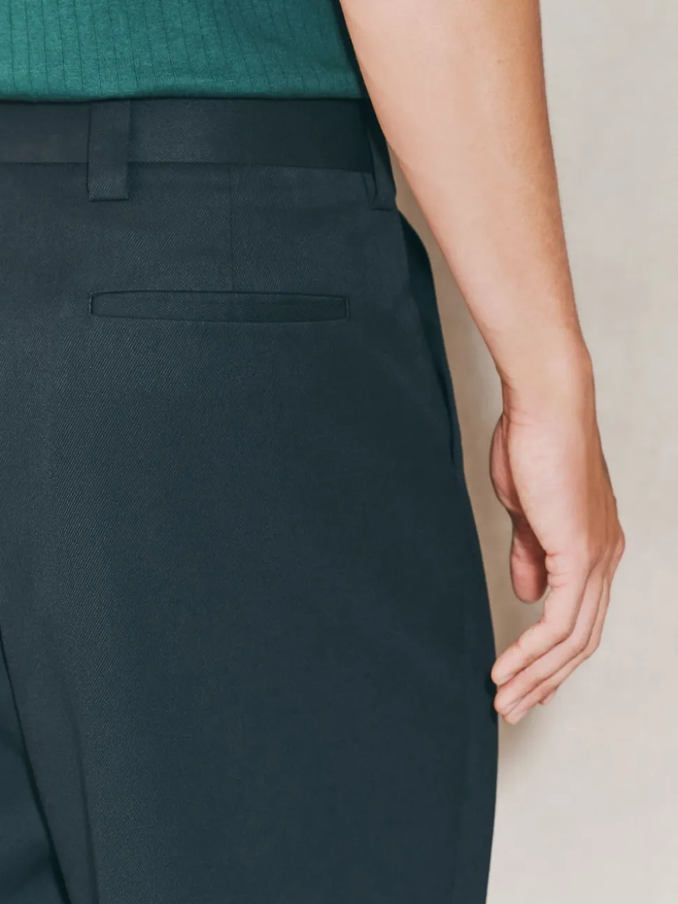 Noir - Pantalons habillés à coupe large EDIT à double plis