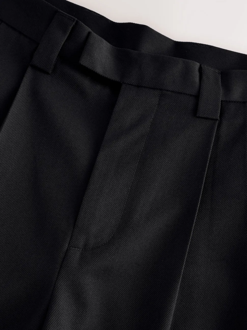 Noir - Pantalons habillés à coupe large EDIT à double plis