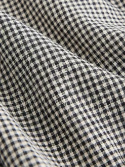 Noir - Pantalons Jambe large Vichy