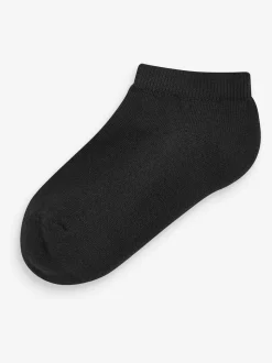Noir - Paquet de 5 chaussettes d'entraînement à semelle coussinée en coton riche