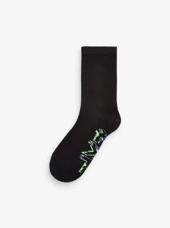 Noir - Paquet de chaussettes en coton riche 7