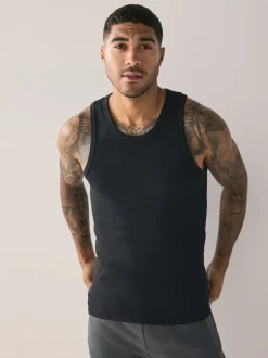 Noir - Paquet de gilets à côtes 5