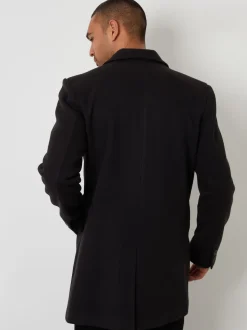 Noir - Pardessus Threadbare en fausse laine