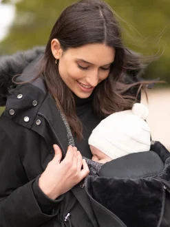 Noir - Parka de Grossesse et de portage Seraphine Premium Sub-Zero rembourrée en duvet 3en1