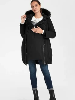 Noir - Parka de Grossesse et de portage Seraphine Premium Sub-Zero rembourrée en duvet 3en1