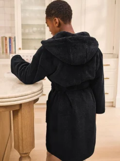 Noir - Peignoirs en laine polaire (1.5-16ans)