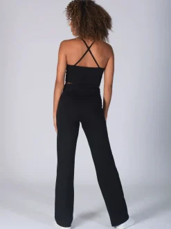 Noir - Pineapple Pantalons en jersey à ceinture repliée pour femmes
