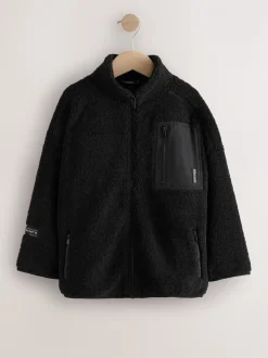 Noir - Polaire zippée (3-16ans)