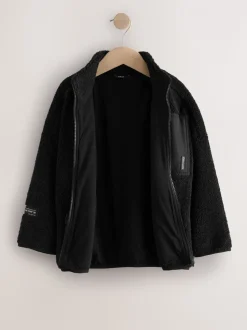 Noir - Polaire zippée (3-16ans)