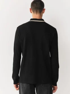 Noir - Polo à liserés