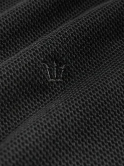 Noir - Polo coupe classique à manches courtes et liserés