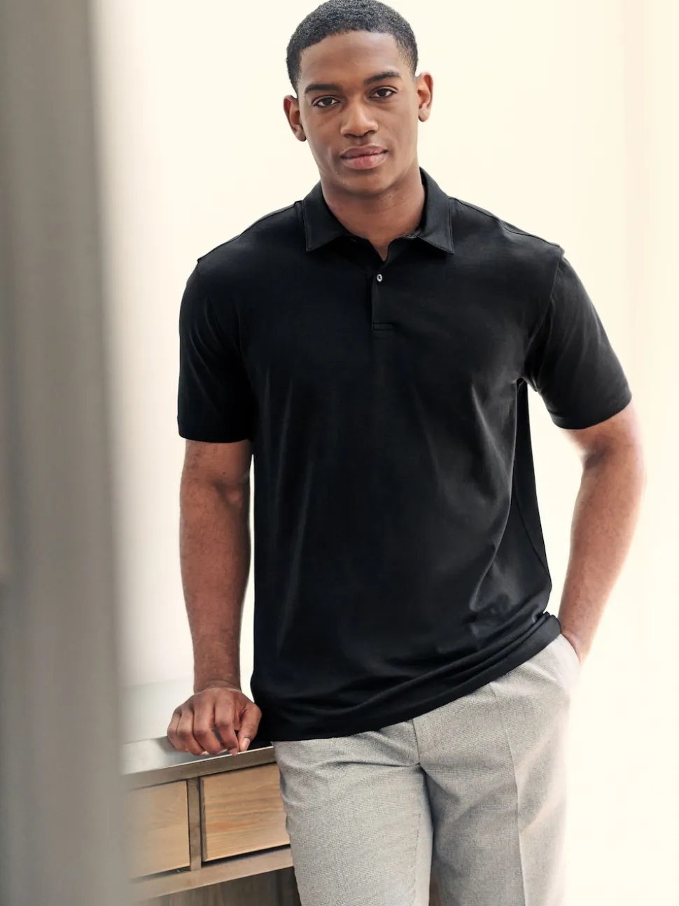 Noir - Polo en jersey Manches courtes 3 Pack